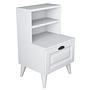 Bd105 Nachttisch Holzfurnier Weiß 9