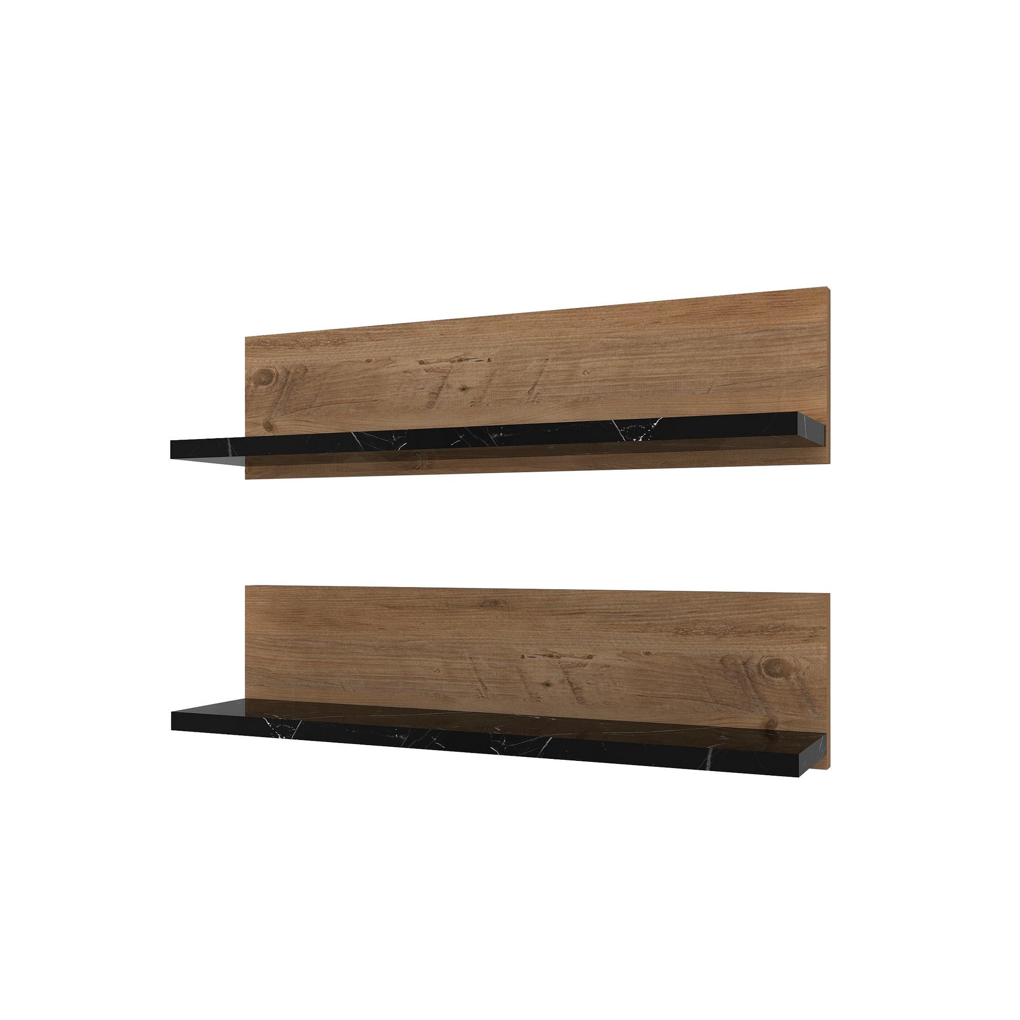 Shelf Wandregal Holzfurnier Schwarz 0