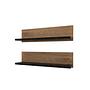 Shelf Wandregal Holzfurnier Schwarz 4