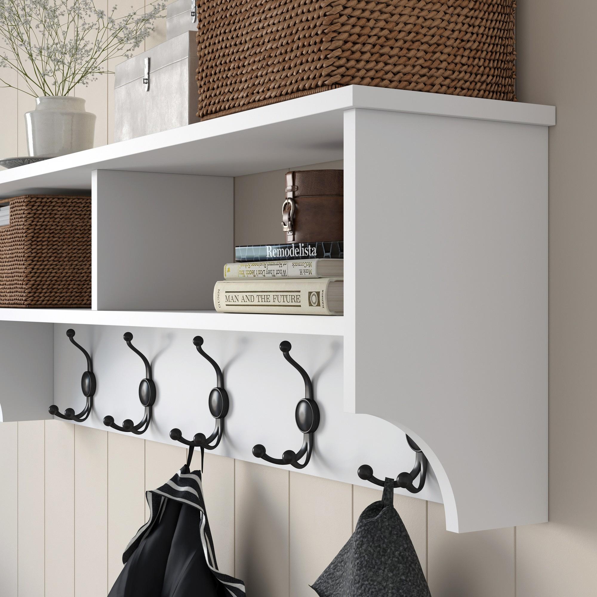 P2 Garderobe Holzfurnier Weiß 2