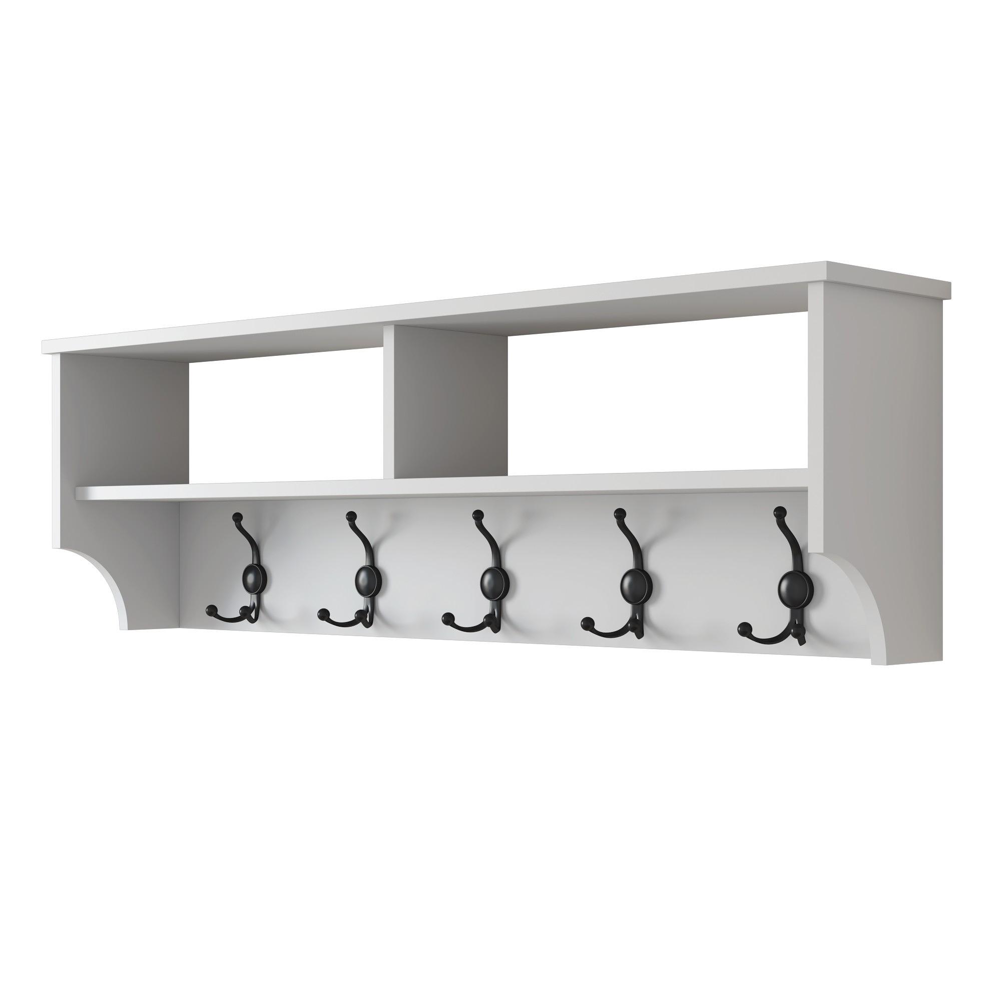 P2 Garderobe Holzfurnier Weiß 7
