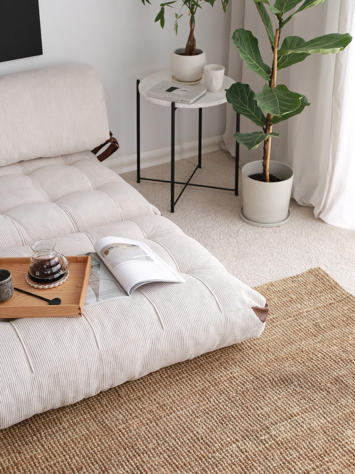 Fold Velvet 2 Sofa bed 2-seater White 4