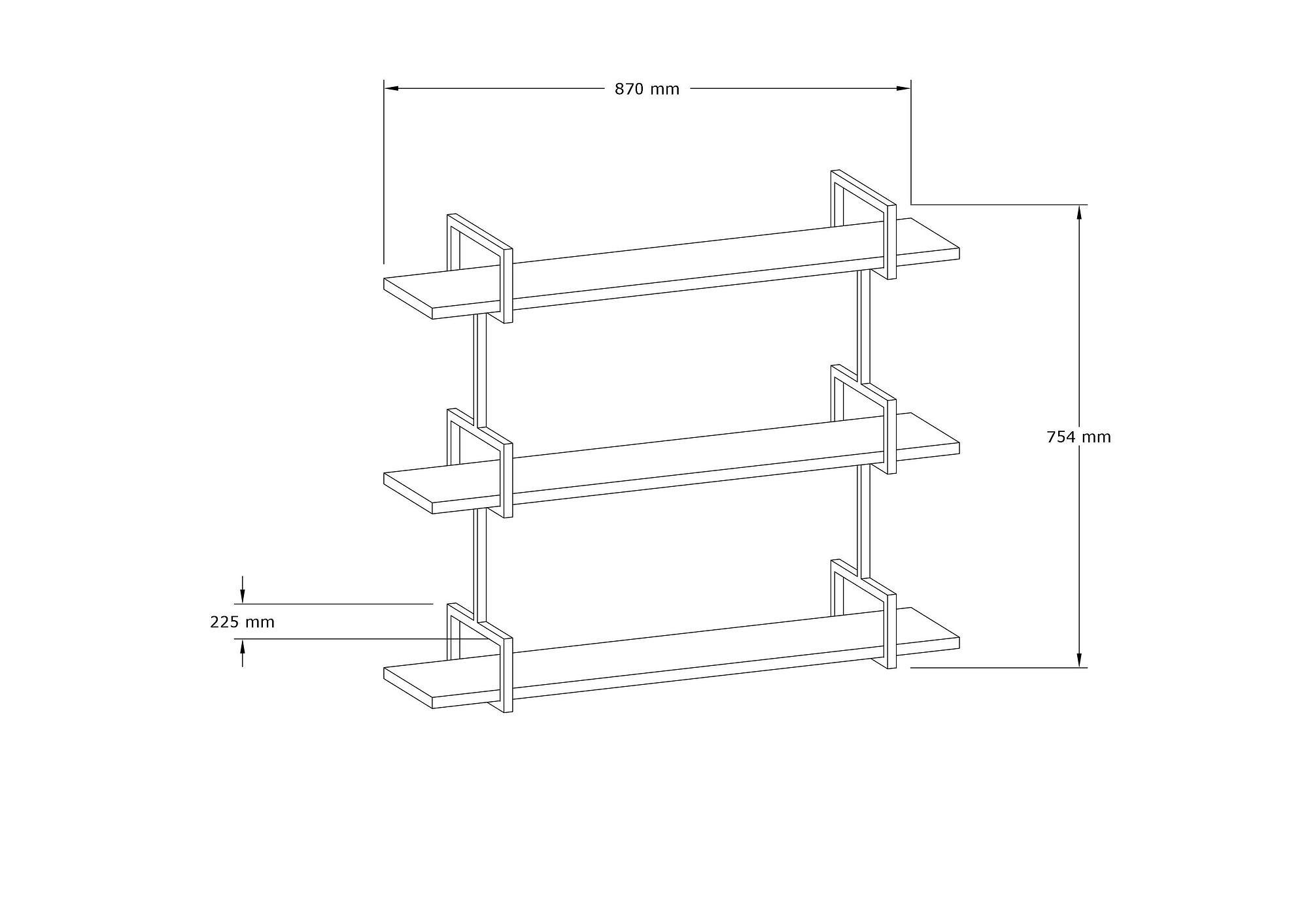 Ura's wall shelf wood veneer 6