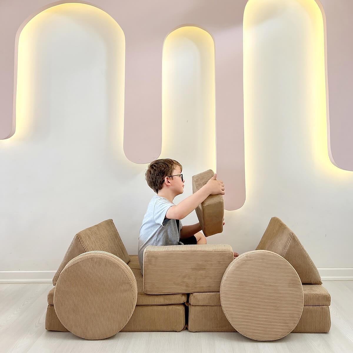 Puzzle Sofa bed 2-seater Camel 3