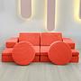 Puzzle Sofa Bed 2-Seater Orange 1