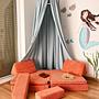 Puzzle Sofa Bed 2-Seater Orange 5