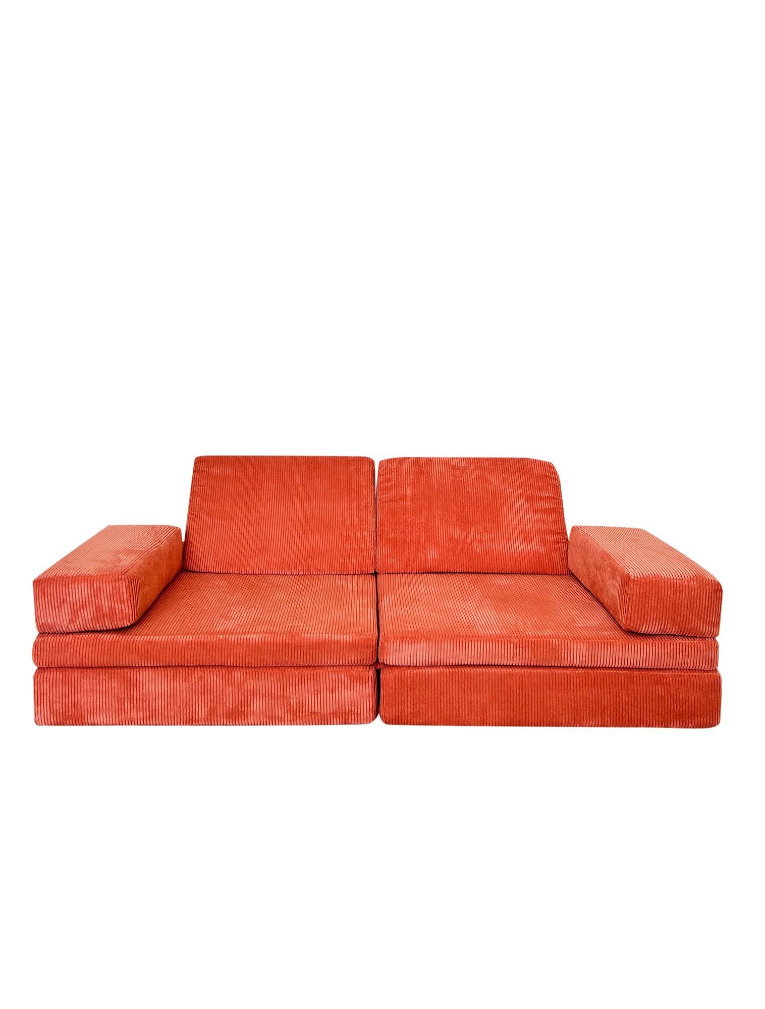 Puzzle Sofa Bed 2-Seater Orange 9