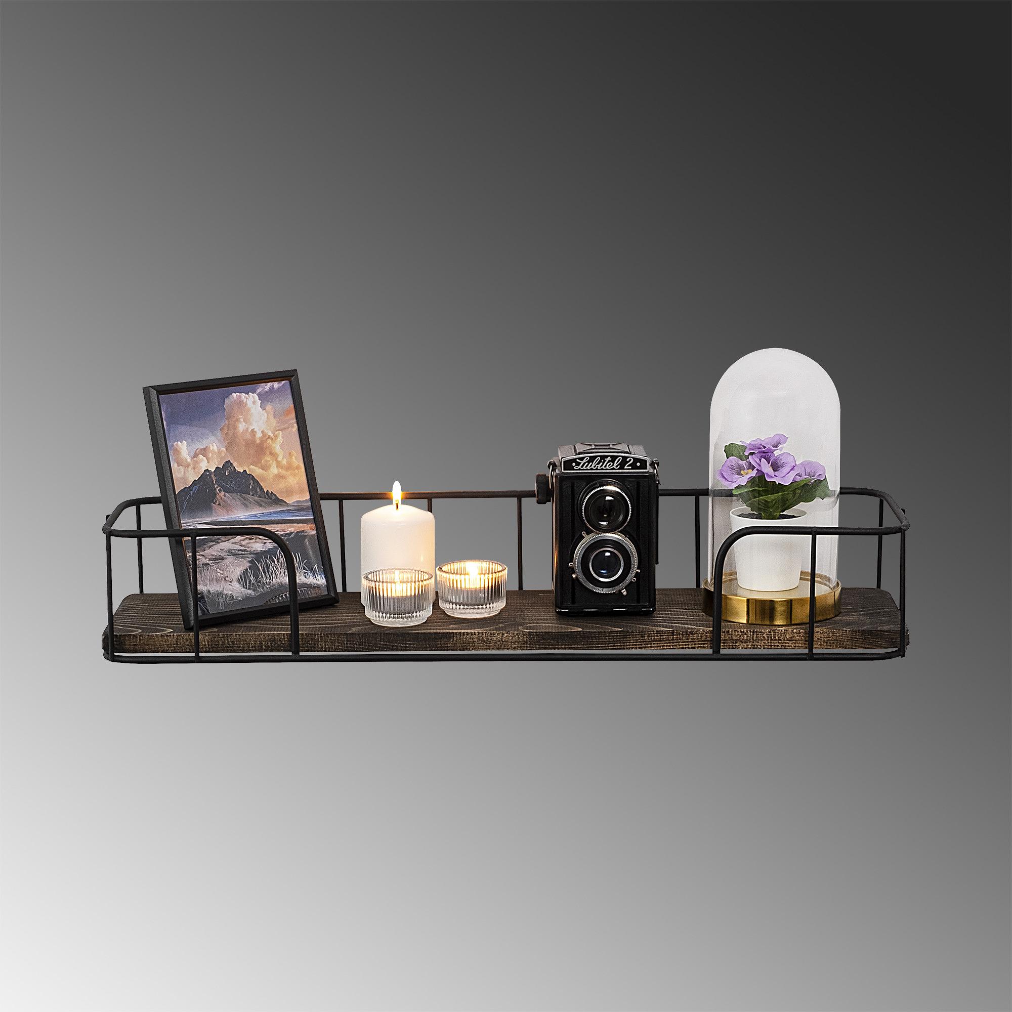 Syringa Wall Shelf Wood Veneer Black 6
