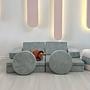 Puzzle Sofa Bed 2-Seater Blue 1