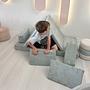 Puzzle Sofa Bed 2-Seater Blue 3