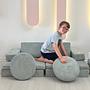 Puzzle Sofa Bed 2-Seater Blue 2