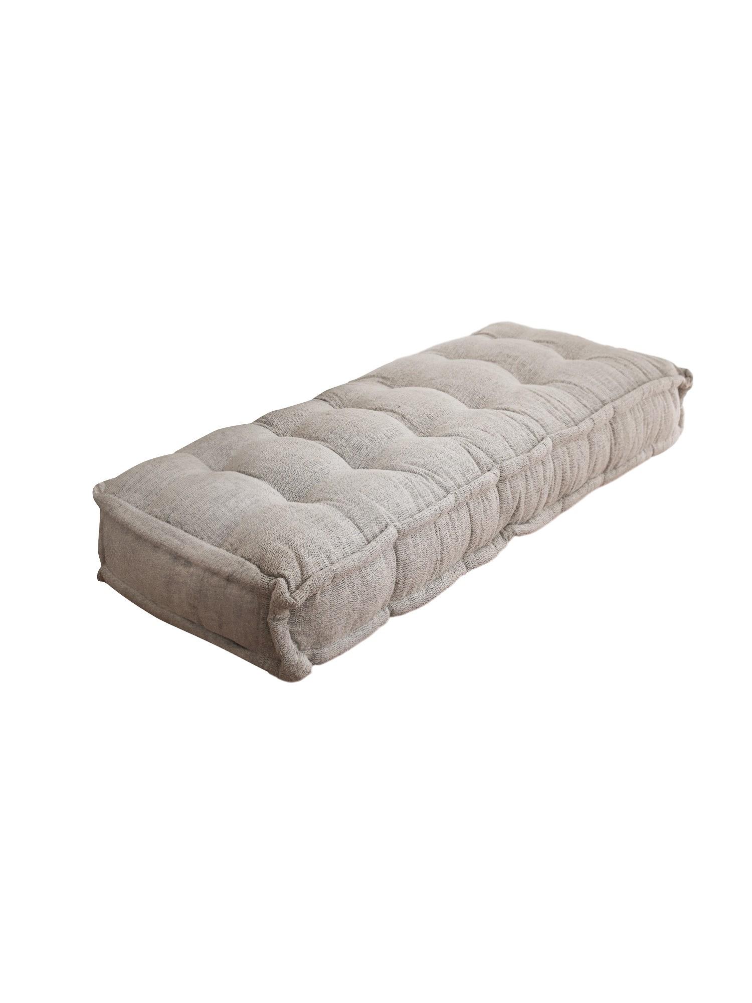 Boho Woven Seat Cushion Teddy Grey 0