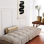Boho Woven Seat Cushion Teddy Grey 2