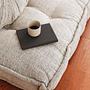 Boho Woven Seat Cushion Teddy Grey 3