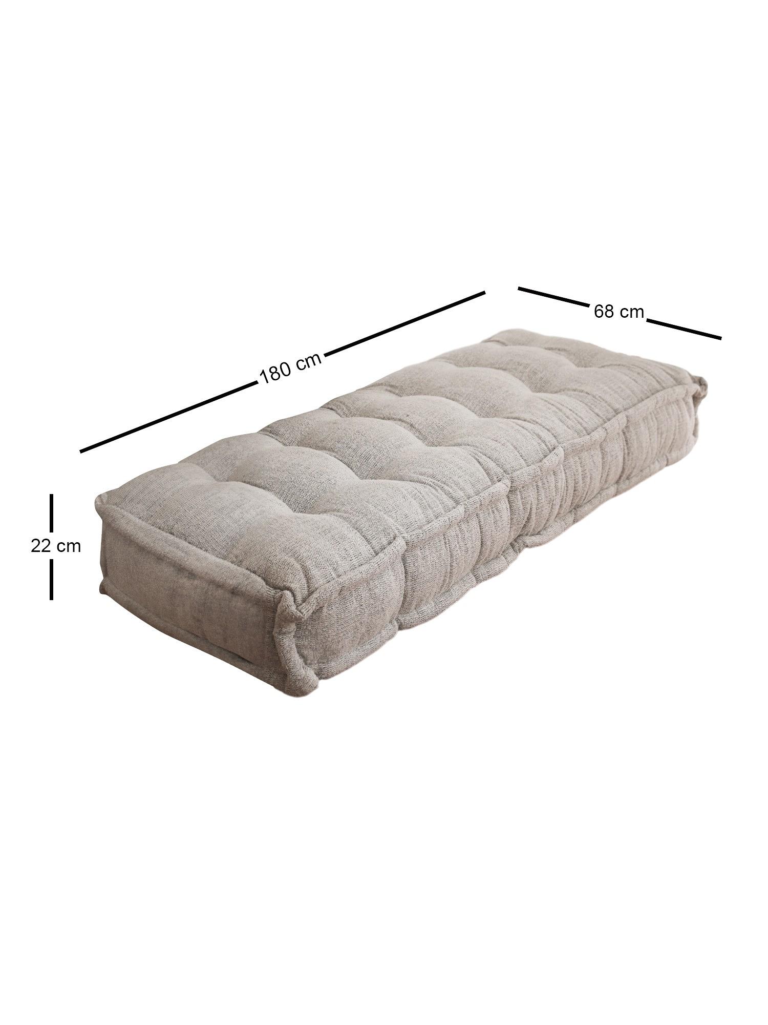 Boho Woven Seat Cushion Teddy Grey 5