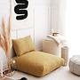 Woven seat cushion Teddy Mustard 1