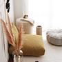 Woven seat cushion Teddy Mustard 3