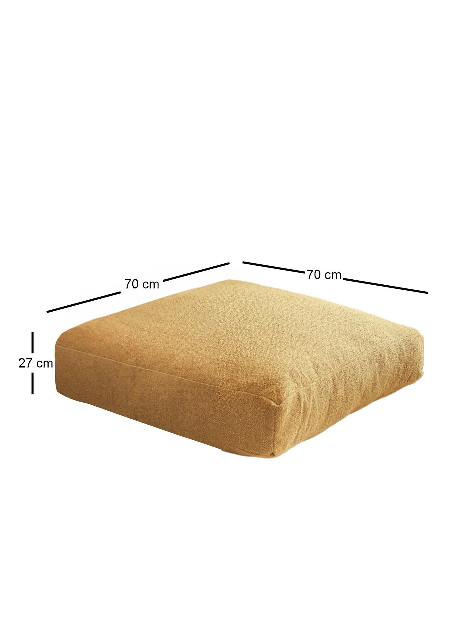 Woven seat cushion Teddy Mustard 8