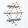 Wr007 Wooden veneer shelf Black 3