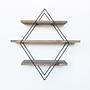 Wr007 Wooden veneer shelf Black 2