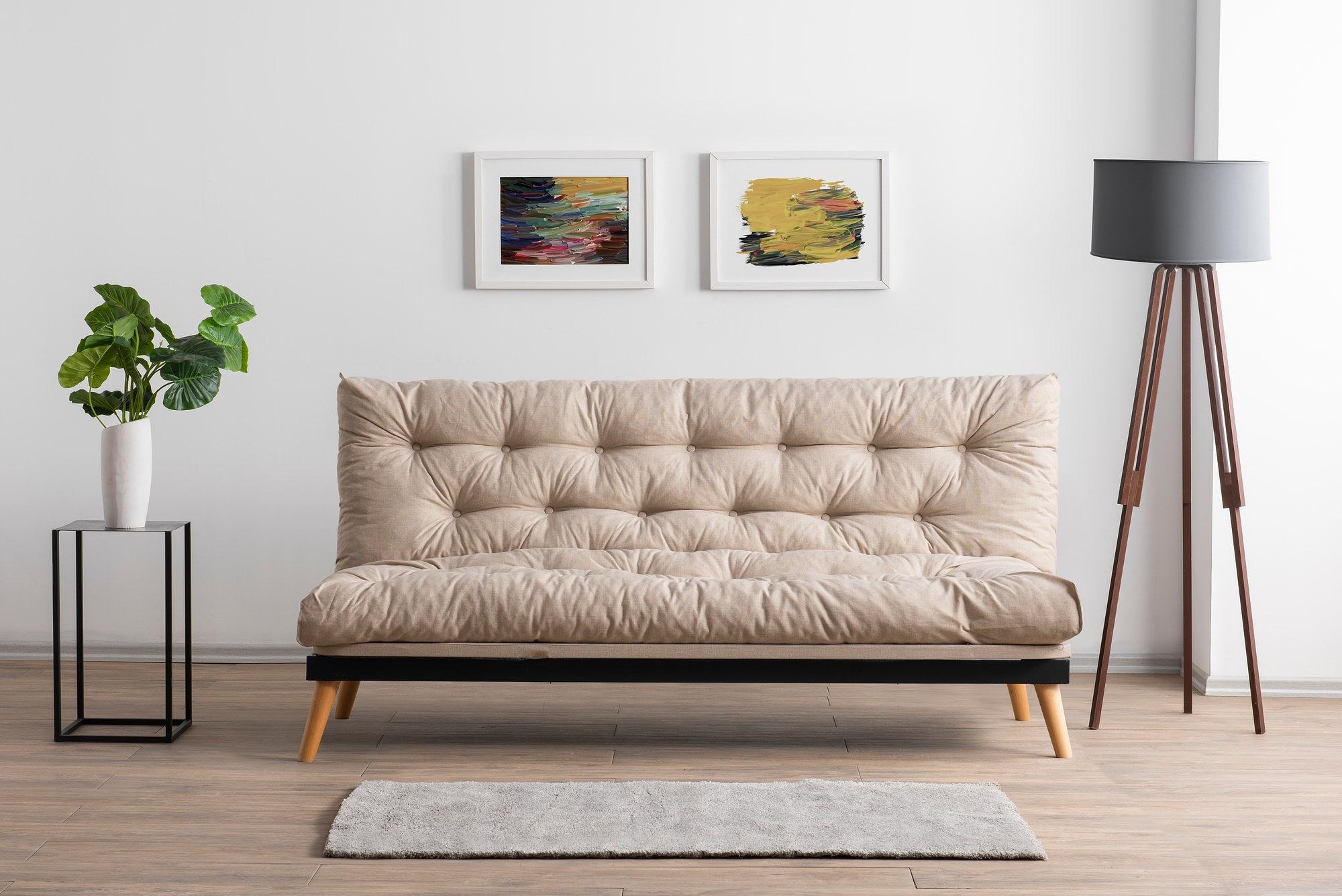 Saki Sofa Bed 3-seater Cream 2