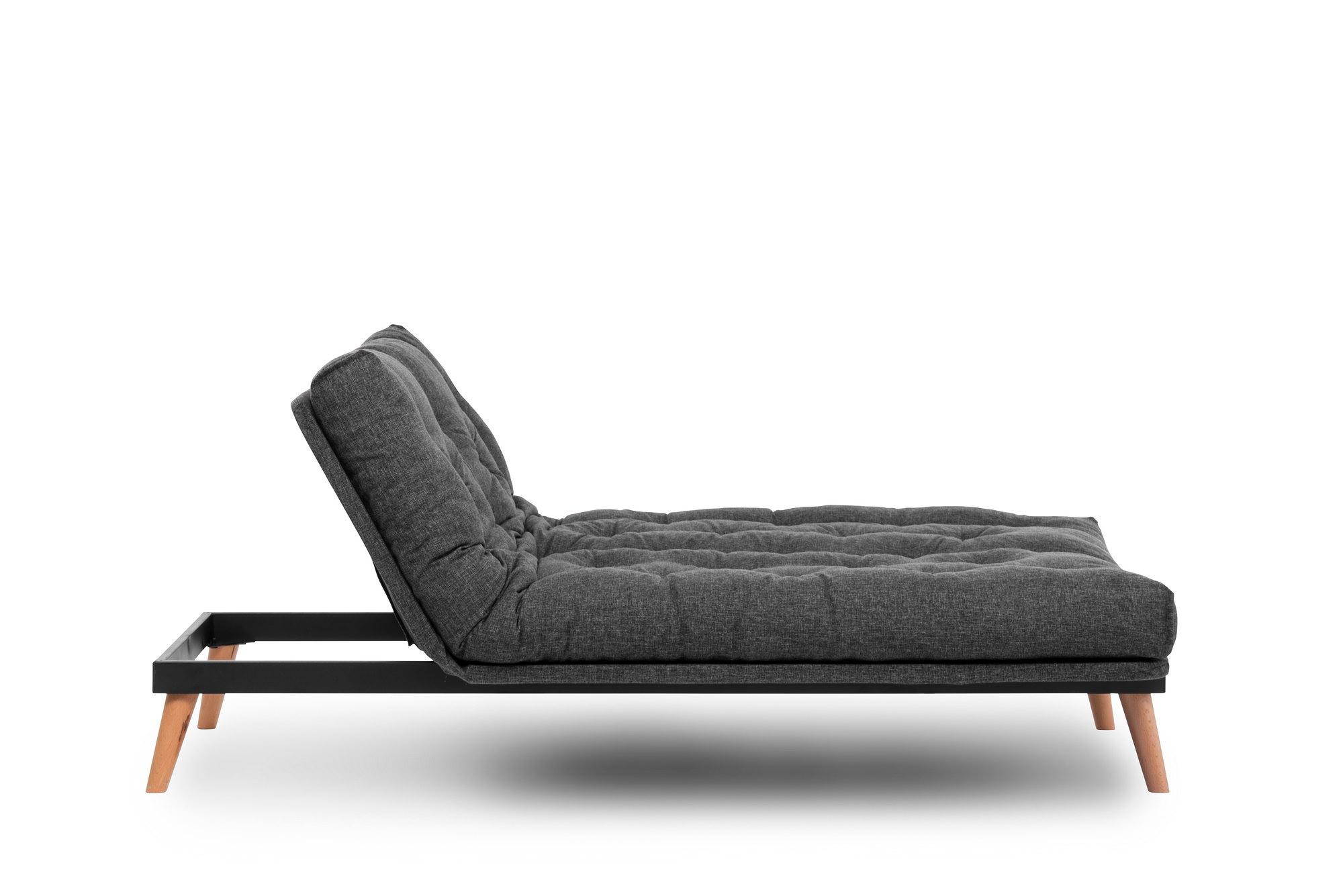 Saki Sleeper Sofa 3-Seater Dark Grey 9
