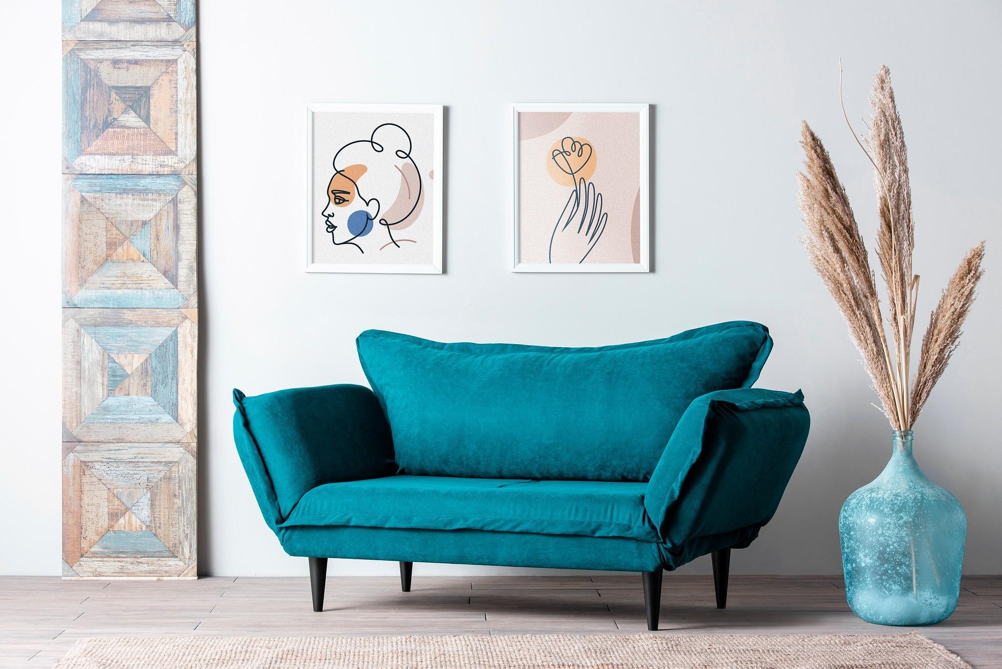 Vino Daybed Sofa Bed 2-seater petrol green 1