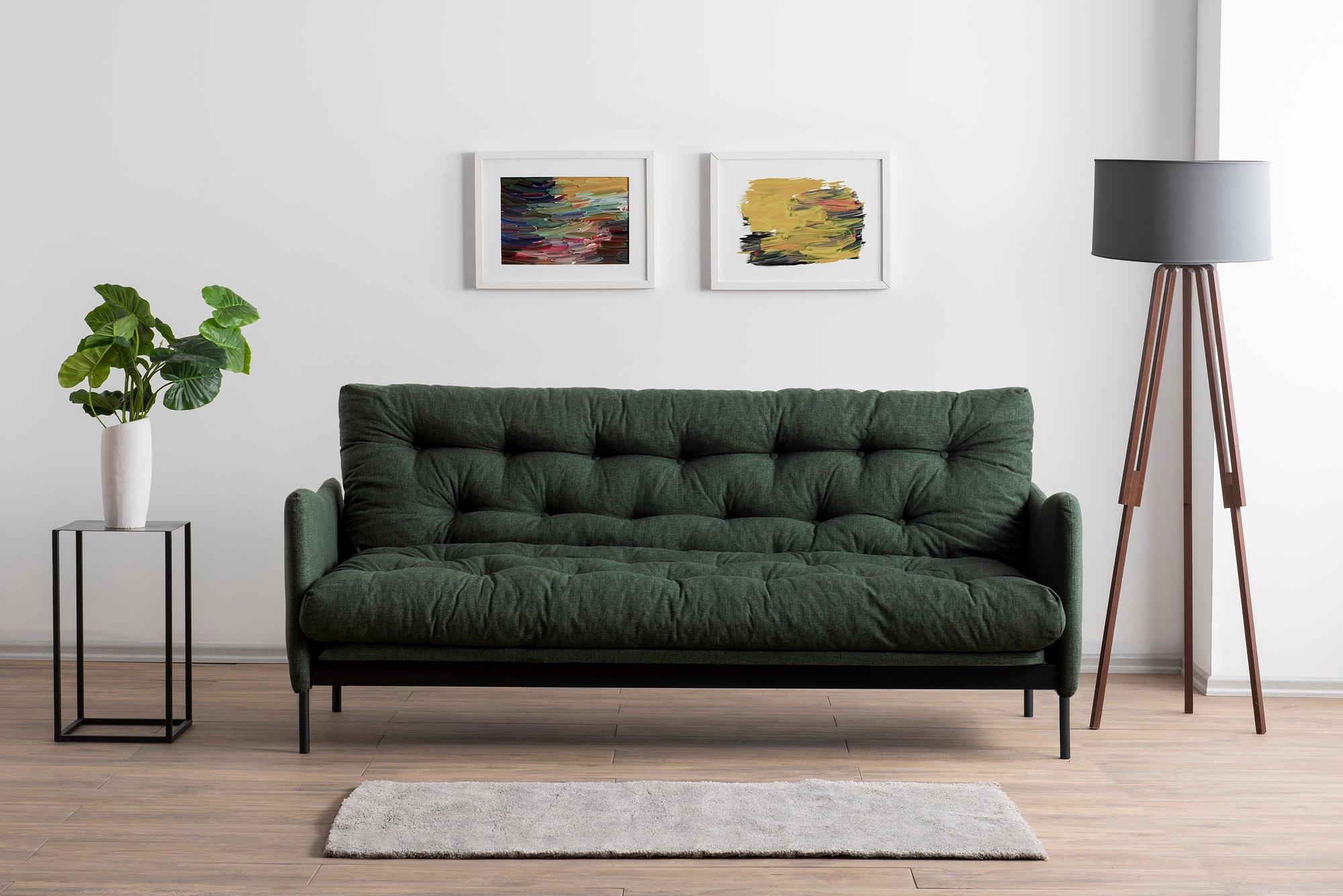 Renge Sleeper Sofa 3-Seater Green 1