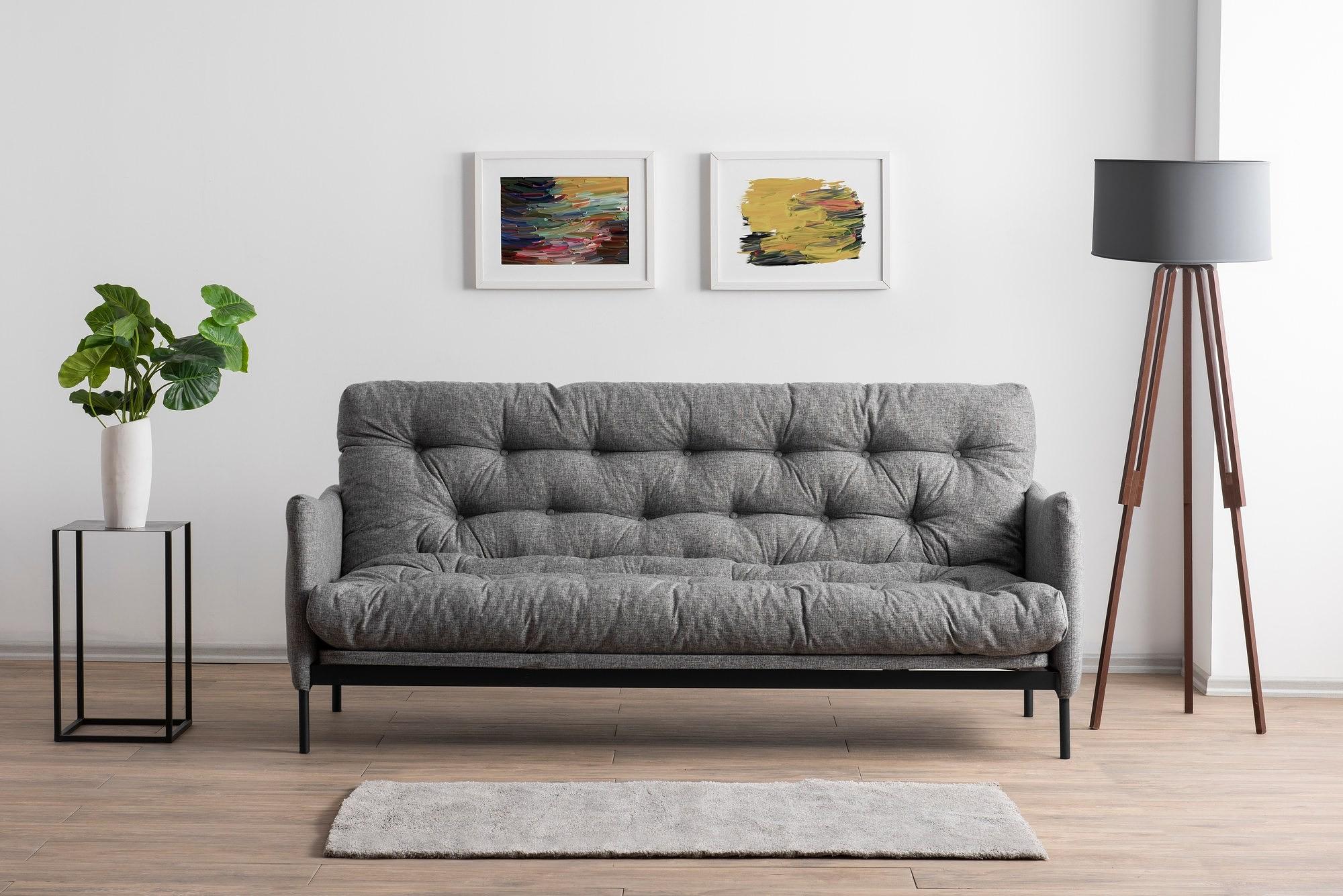 Renge Divano letto 3 posti Grigio chiaro 2