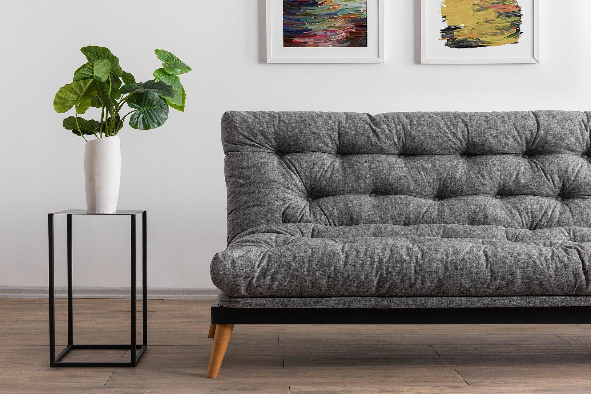 Saki Sofa Bed 3-seater Light Grey 4