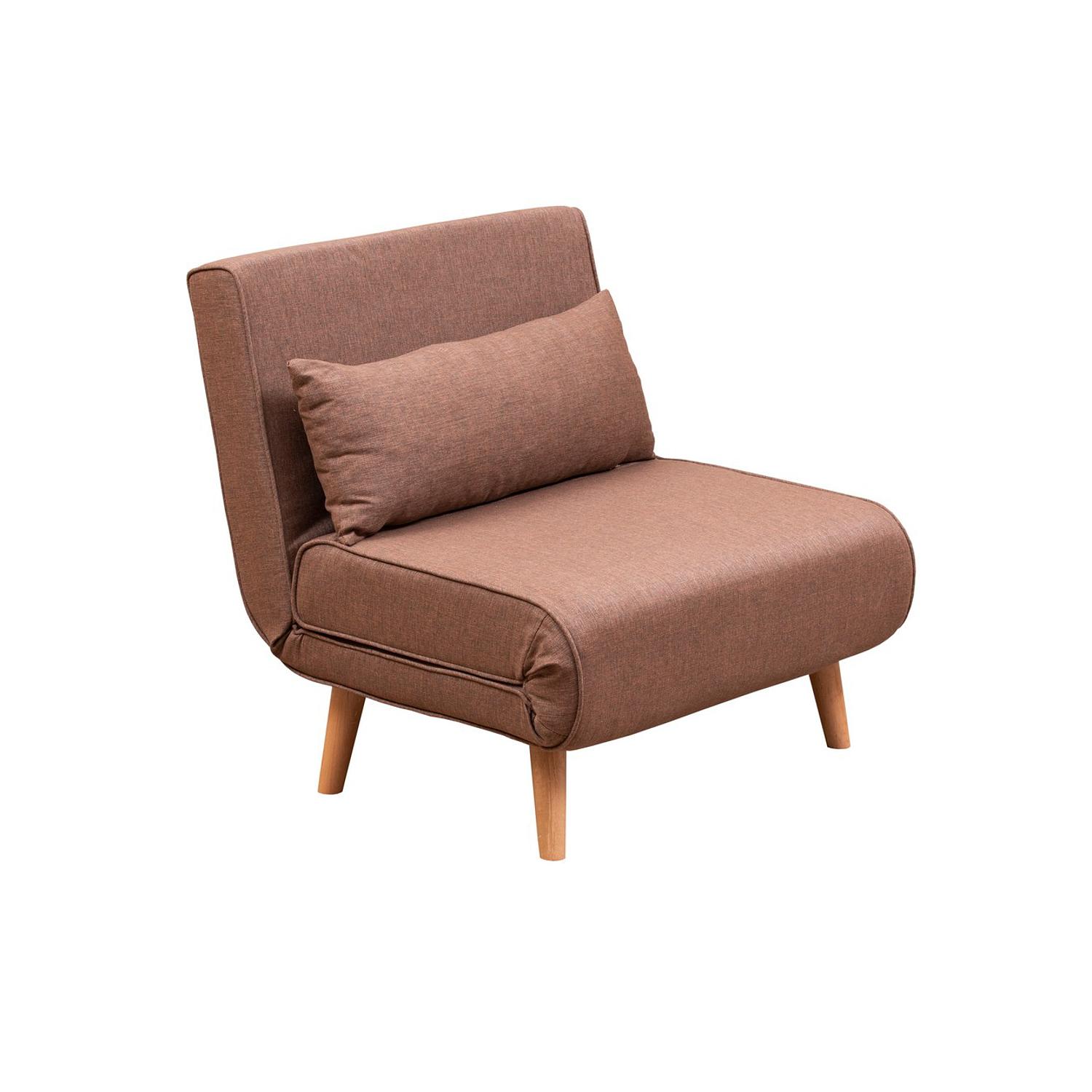 Foldable Sofa Bed 1-Seater Brown 0