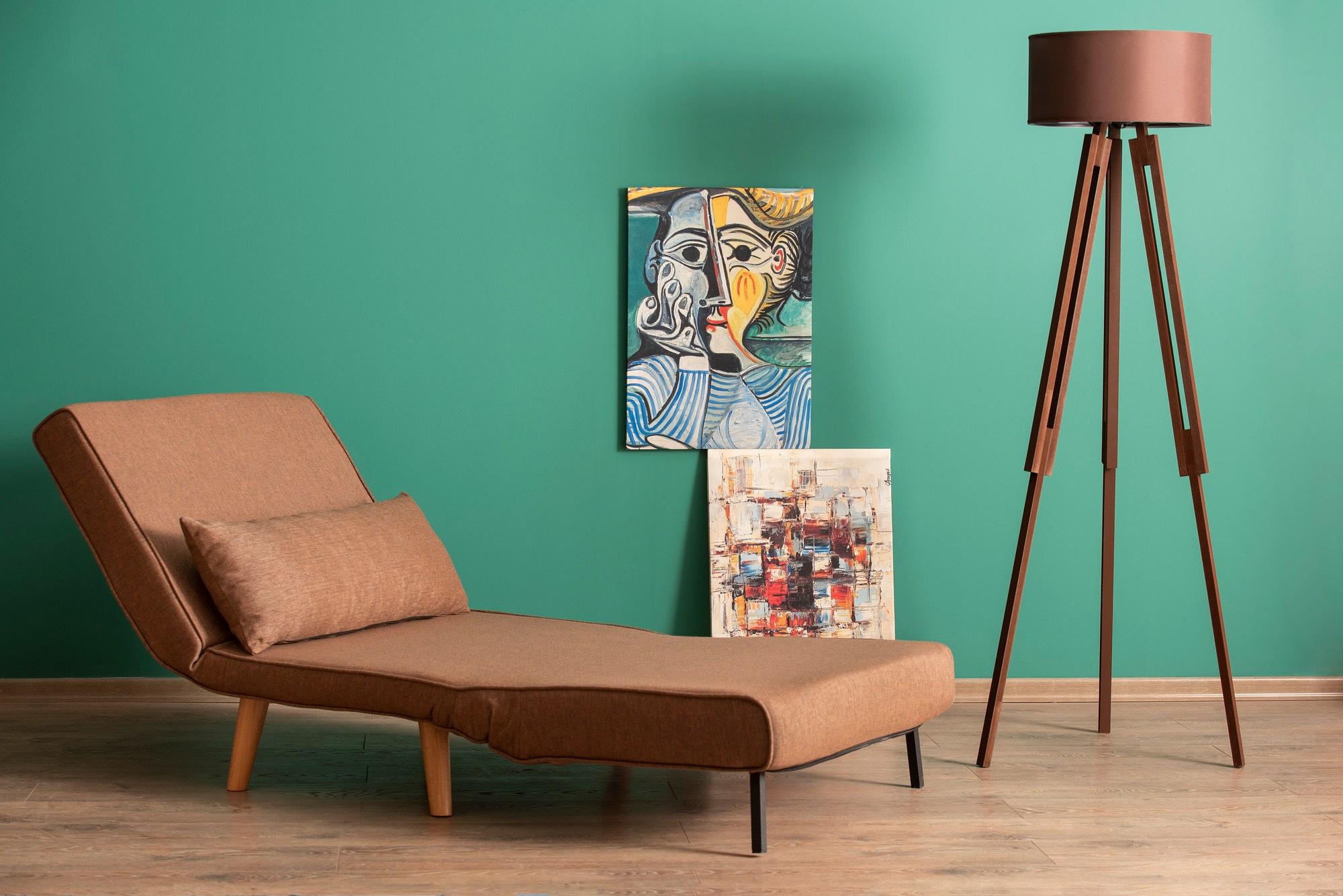 Foldable Sofa Bed 1-Seater Brown 3