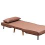 Foldable Sofa Bed 1-Seater Brown 8