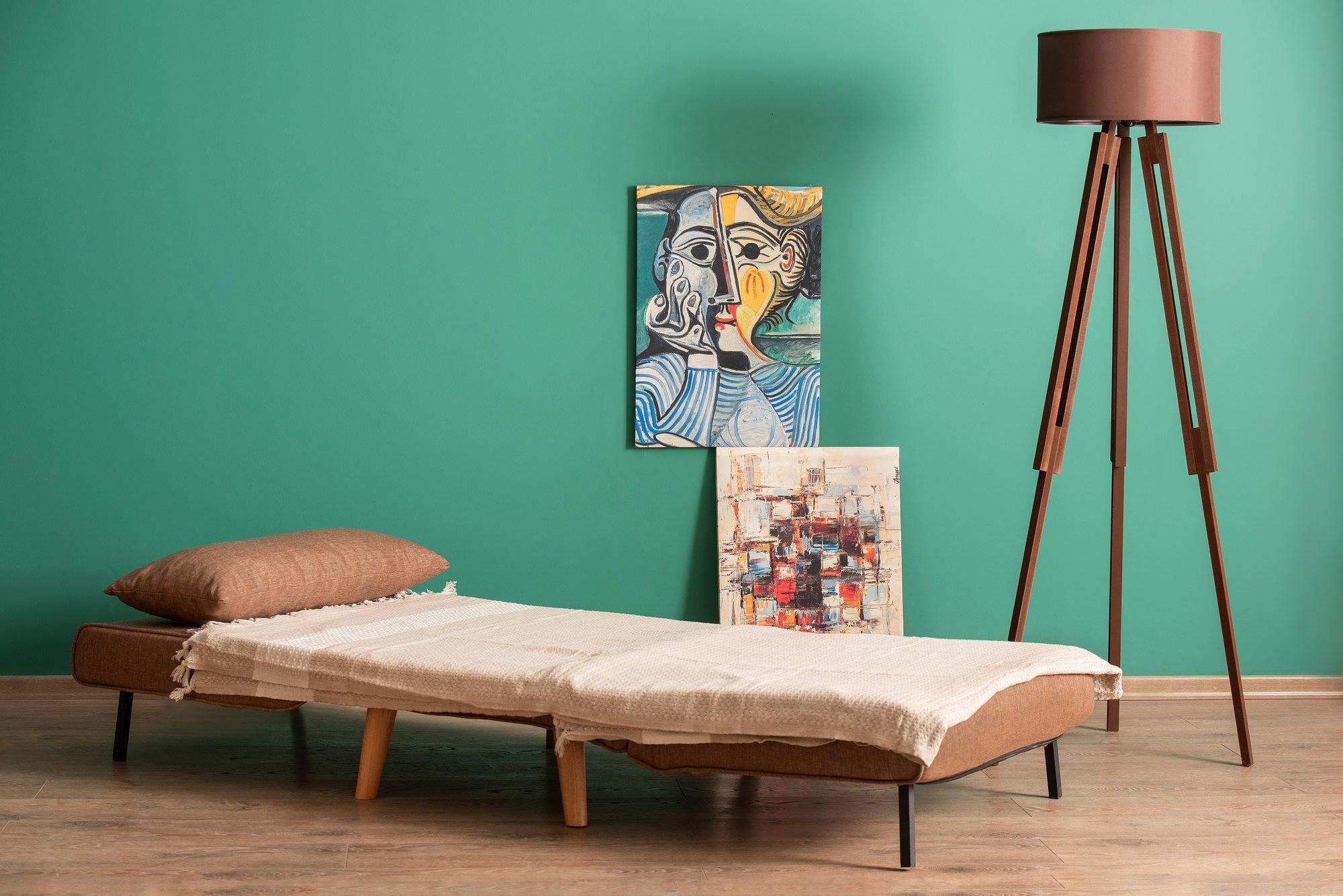 Foldable Sofa Bed 1-Seater Brown 5