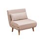 Foldable sofa bed 1-seater cream 0