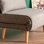 Foldable Sofa Bed 1-Seater Light Grey 6