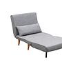 Foldable Sofa Bed 1-Seater Light Grey 8