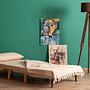 Foldable sofa bed 1-seater cream 4