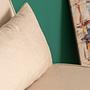 Foldable sofa bed 1-seater cream 5