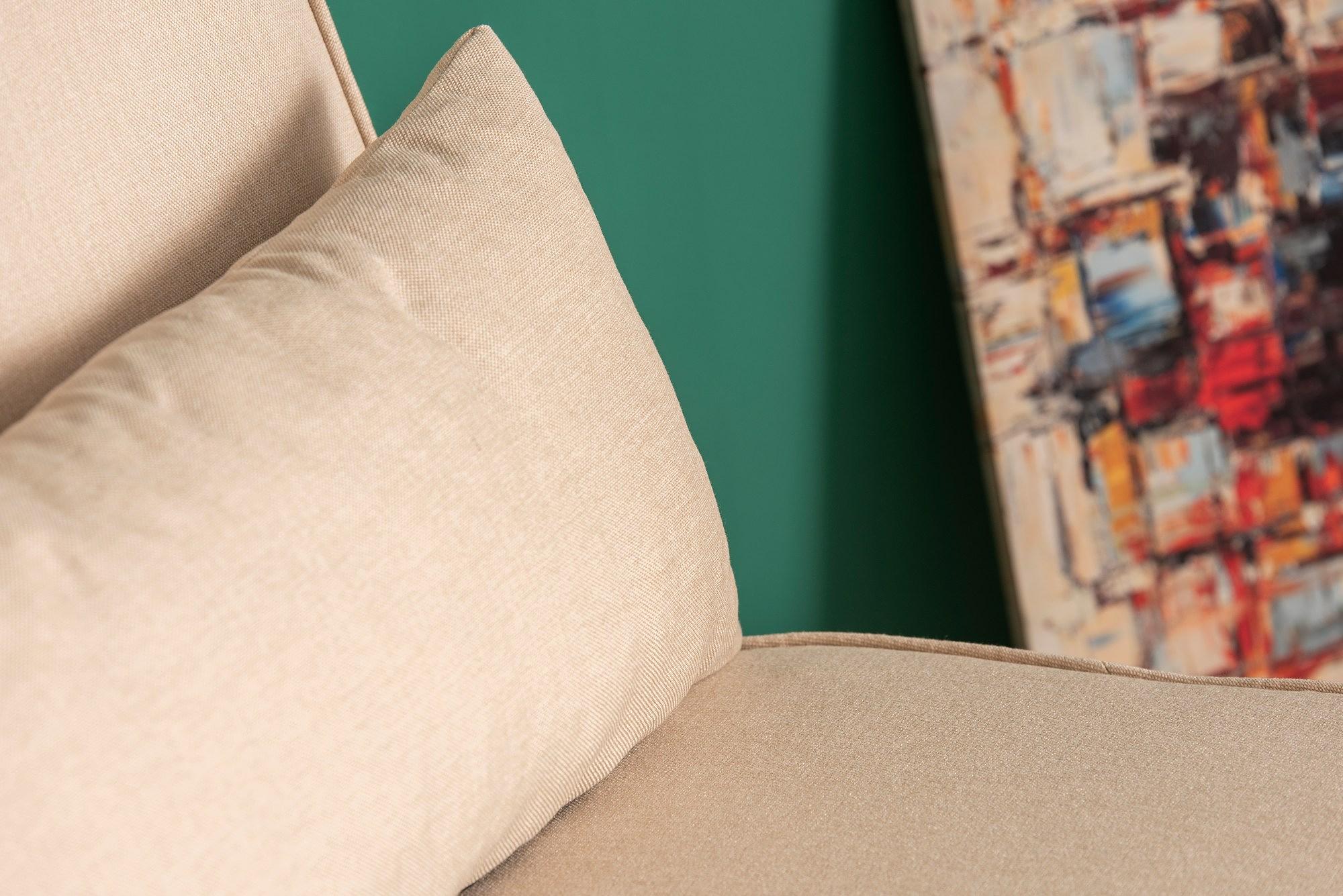 Foldable sofa bed 1-seater cream 5