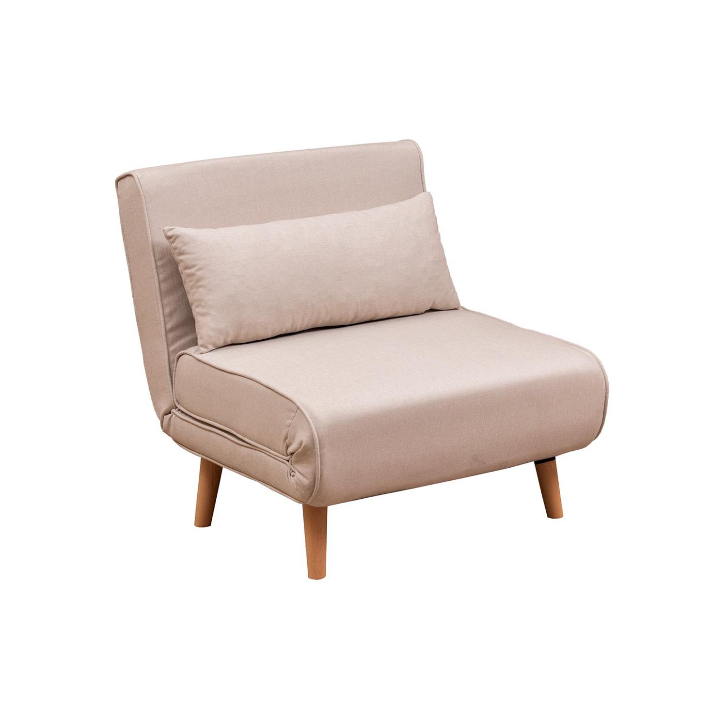 Foldable sofa bed 1-seater cream 7