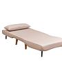 Foldable sofa bed 1-seater cream 9