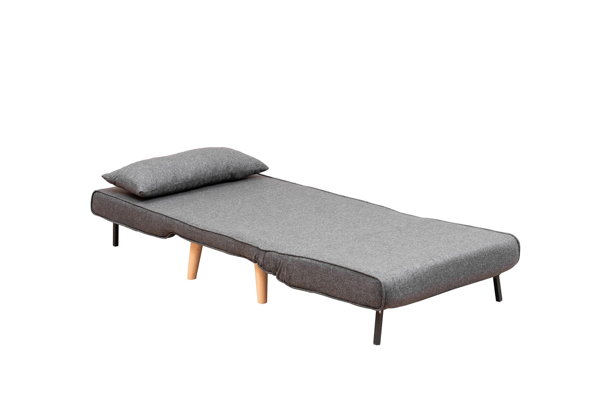 Foldable Sofa Bed 1-seater Dark Grey 6