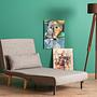 Foldable Sofa Bed 1-Seater Light Grey 2