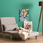 Foldable Sofa Bed 1-Seater Light Grey 3