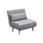Foldable Sofa Bed 1-Seater Light Grey 0
