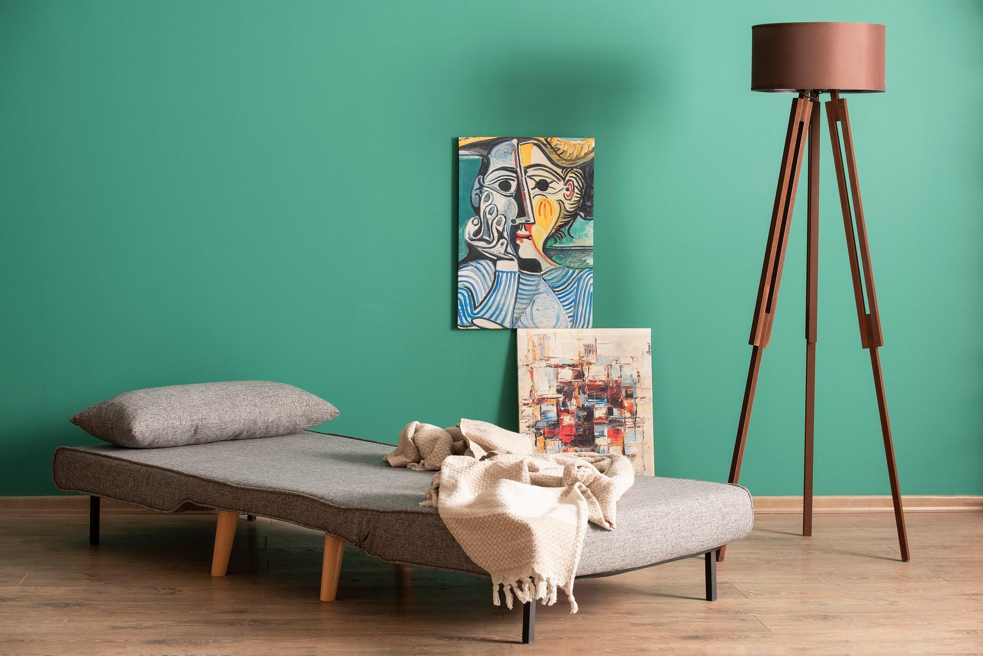 Foldable Sofa Bed 1-Seater Light Grey 4