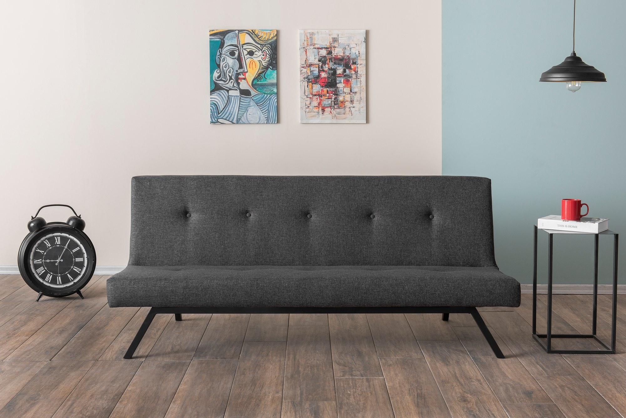 Zola Sofa Bed 3-Seater Dark Grey 1