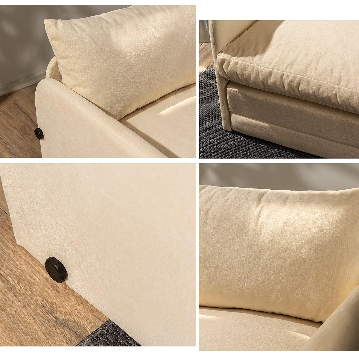 Saga Xl Sleeper Sofa 2-Seater Cream 6