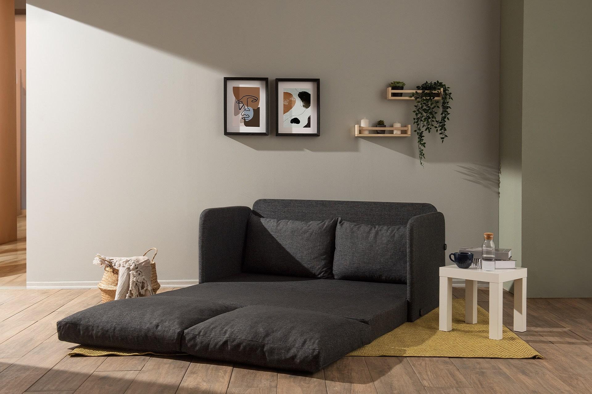 Saga Xl Sofa bed 2-seater dark grey 3